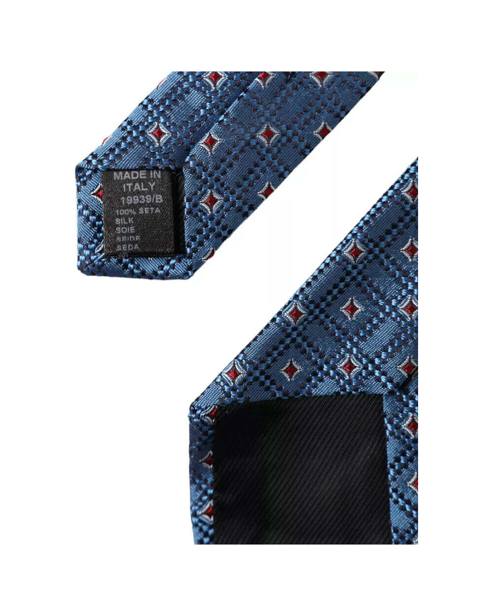 Dolce & Gabbana Geometric-Patterned Silk Necktie (Navy)