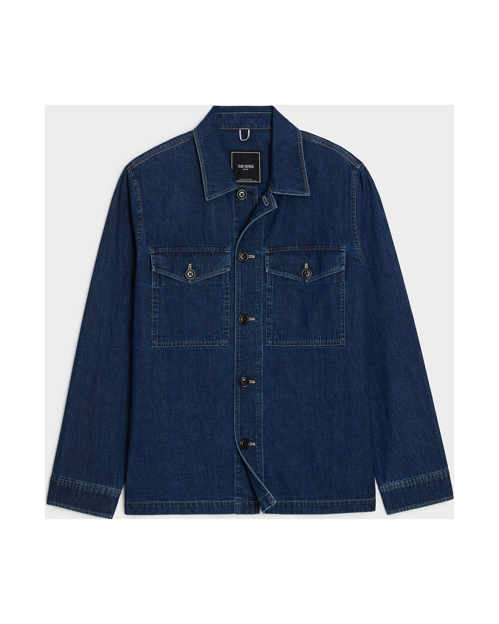 Todd Snyder Denim Military Overshirt, Indigo